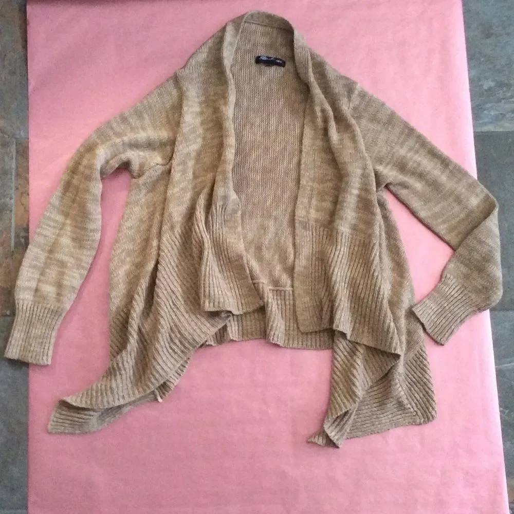 Tan Knit Cardigan - Picture 3 of 9